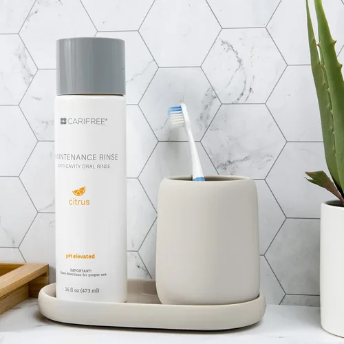 Vista 6 de CariFree Enjuague de mantenimiento, sabor cítrico, enjuague bucal con flúor anticaries recomendado por dentistas, previene la caries oral, refresca