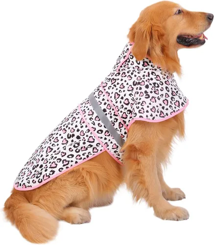Vista 25 de HDE - Impermeable protector con capucha para perros y cachorros, tallas de la S a la XL (diseño de patos de goma, talla S)