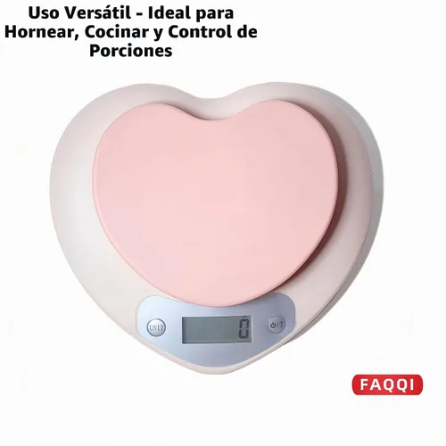 Vista 8 de Linda báscula de cocina, báscula digital para alimentos con pantalla LCD