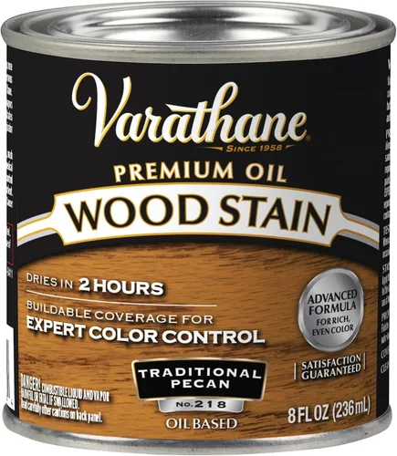 Vista 9 de 1 cuarto de galón Rust-Oleum Brands 211728H Gunstock Varathane - Tinte para madera interior a base de aceite (paquete de 2)