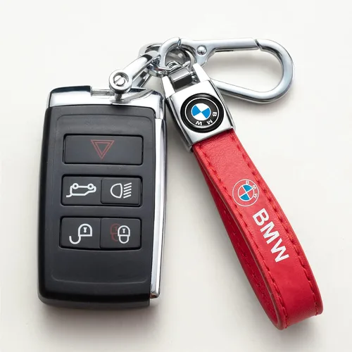 Vista 4 de NUDAM Llavero de cuero genuino para automóvil compatible con BMW X1 X3 X5 X6 Z4 X6 X7 M Series 1 3 5 6 Series Llavero para hombres y mujeres