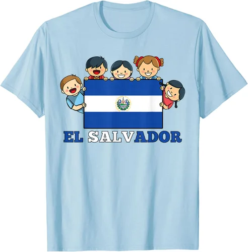 Vista 80 de Camiseta salvadoreña del Mes de la Herencia Hispana con la bandera de El Salvador para niños, Negro