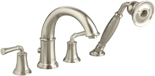 Vista 2 de American Standard 7420.901.224 Portsmouth - Llenador de bañera con ducha personal con manijas de palanca, bronce aceitado