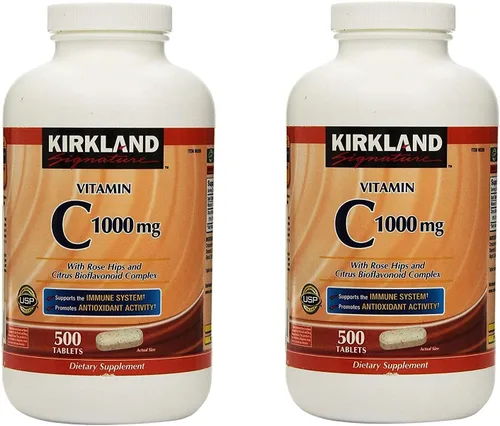 Vista 4 de Kirkland Vitamina C con escaramujos y complejo bioflavonoide cítrico (1000 mg), 3 frascos (500 comprimidos de cuenta)