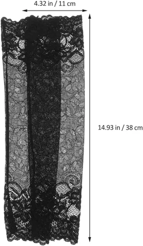 Vista 7 de SUPVOX Mangas elásticas de encaje transpirable para mujer, manga de protección solar con codera, ligera, patrón floral, mangas de protección solar
