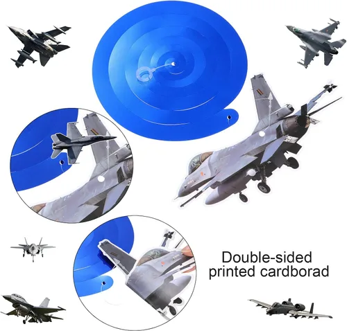 Vista 3 de 26 piezas de decoración de remolinos colgantes para avión, suministros de remolinos colgantes, serpentinas colgantes de avión para niños