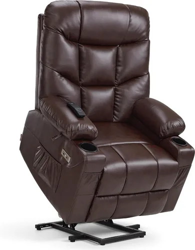 Vista 14 de MCombo Elevador eléctrico reclinable para ancianos, cuero R7289