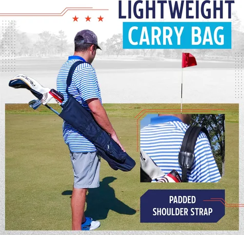 Vista 3 de Murray Sporting Goods Bolsa de golf para el domingo Bolsa de golf negra ligera de viaje con correa acolchada para el hombro para práctica de campo