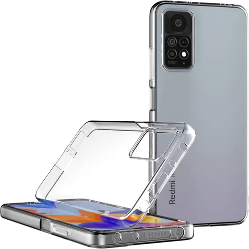 Vista 3 de MaiJin Funda para Xiaomi Mi Redmi Note 11 Pro 4G / Redmi Note11 Pro 5G (6.67 pulgadas) Suave TPU Goma Gel Parachoques Transparente Cubierta Trasera