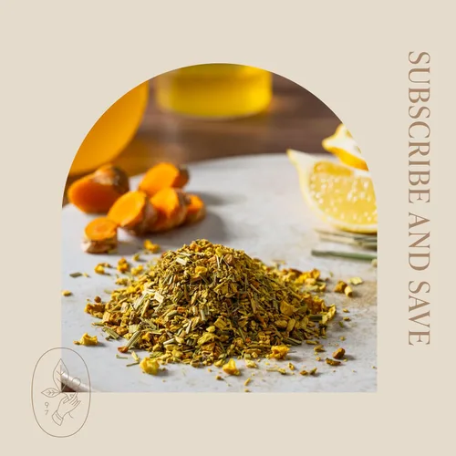 Vista 7 de Té de Cúrcuma y Jengibre Rishi - Té Orgánico de Hoja Suelta, Mezcla Sin Cafeína con Jengibre Picante y Cítrico, Caliente o Helado - 16 Onzas