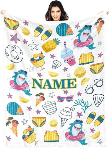 Vista 19 de Manta personalizada divertida para amantes de los gatos, manta con nombre personalizado con bonito regalo de gato para personas que aman a