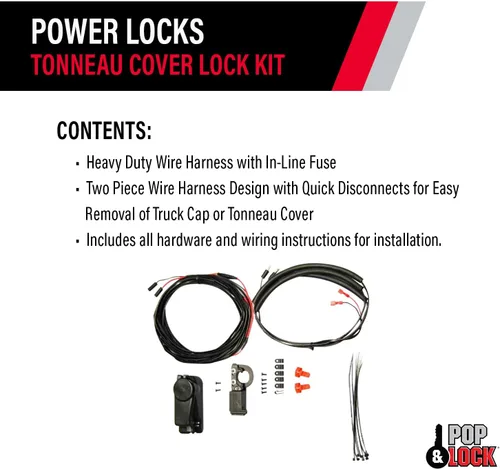 Vista 5 de Pop & Lock PL9772 Kit de cerradura de entrada sin llave remota para tapa de camión y cubierta de tonneau