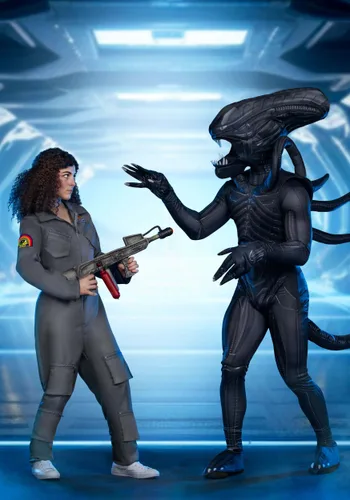 Vista 2 de Disfraz Premium de Xenomorph Alien para Adultos Multicolor