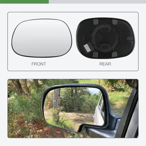 Vista 3 de SCITOO Espejo retrovisor lateral de cristal para conductor, espejo lateral izquierdo, apto para 1997-2000 para Dodge DAKOTA 1998-2002 para DURANGO