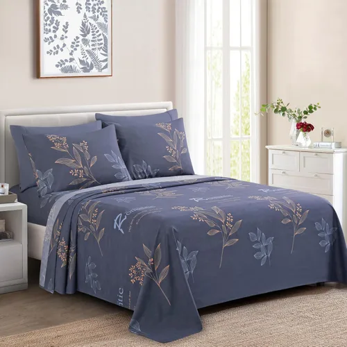 Vista 26 de Marina Decoration Ropa de cama ultra suave y sedosa con bolsillo profundo con estampado rico de rayón derivado de bambú para todas las estaciones