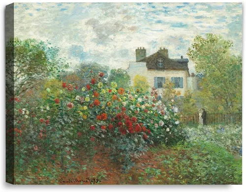 Vista 81 de IPIC - Reproducción artística de los lirios de agua de Claude Monet 1906, impresiones giclée coinciden con el marco dorado clásico, arte de pared