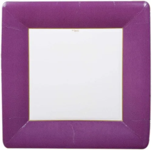 Vista 11 de Entertaining with Caspari - Platos llanos cuadrados de grogrén (paquete de 8), color rosa claro