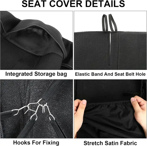 Vista 4 de Fundas de asiento de banco de ajuste personalizado de repuesto para Ford F100 F150 F250 Series 1969-1996 sin reposacabezas, tela de malla de aire