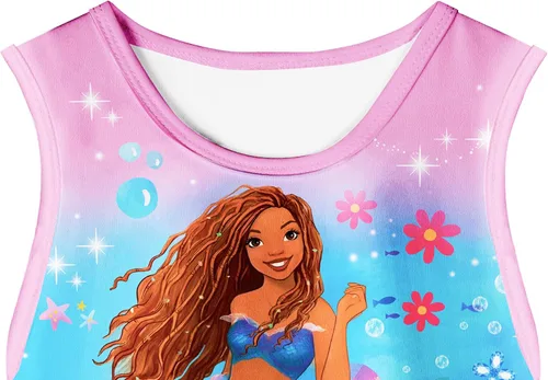 Vista 3 de QASALOP Little Girls Mermaid 2023 Costume Princess Dress up Clothes for Girls Sleeveless Summer Dresses for kids 3-8 Years