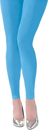 Vista 2 de Medias sin pies de color azul claro para adultos (paquete de 1), suaves, elásticas, elegantes y cómodas, perfectas para baile, yoga y uso diario