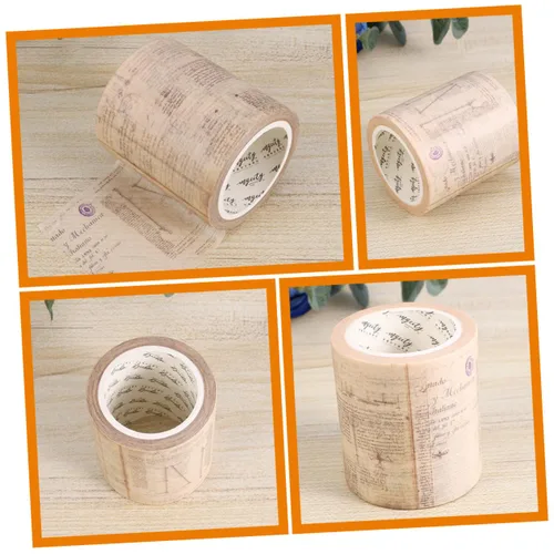 Vista 5 de 2 rollos de calcomanías decorativas para álbumes de recortes, cinta washi multiusos, cinta autoadhesiva, cinta adhesiva de papel gótico, cinta
