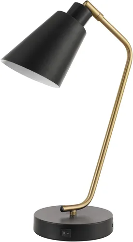 Vista 8 de Globe Electric 62000036 Lámpara de escritorio LED de 15" con abrazadera integrada, color negro mate, cuello de cisne de silicona ajustable