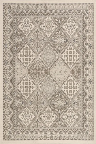 Vista 3 de nuLOOM Alfombra de Área Becca Tradicional con Diseño de Azulejos 2x3, Beige, Diseño Transicional Desvanecido, Resistente a las Manchas, Para
