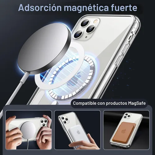 Vista 3 de JETech Funda magnética para iPhone 11 Pro Max, transparente