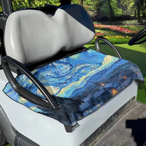 Vista 18 de Fundas de asiento de carrito de golf, mantas para carrito de golf, fundas de asiento de toalla para la mayoría de carritos de golf de 2 asientos