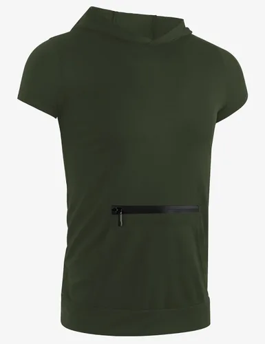 Vista 4 de iWoo Camisetas de entrenamiento con capucha y bolsillo para hombre