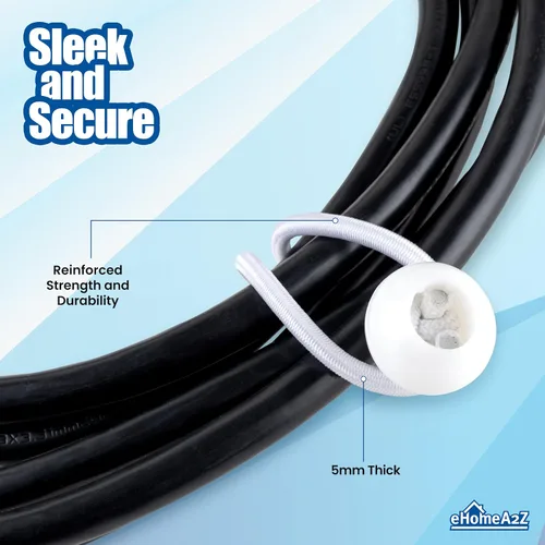 Vista 4 de Paquete de 25 cuerdas elásticas de bolas elásticas de 6 pulgadas de diámetro para toldo, red, postes, jardín, herramientas, cables, cable resistente
