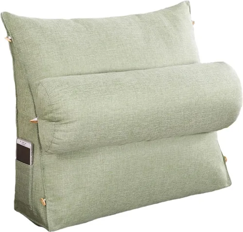 Vista 10 de Almohada de cuña para dormir después de una cirugía, almohada de lectura con soporte ajustable para el cuello para cama, sofá, cojín de espalda