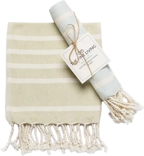 Vista 12 de The Fine Living Co. - Juego de 2 toallas de mano turcas, 100% algodón, toallas de mano decorativas para cocina y baño, para baño, invitados, cara