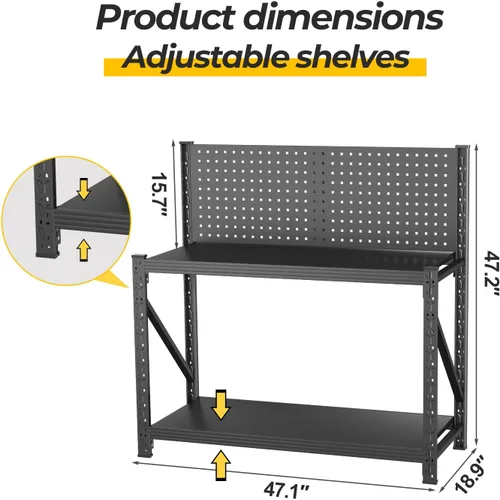 Vista 2 de Estantes de almacenamiento, soporte para pecera, soporte de metal resistente para acuario de 20 galones, estantes de metal ajustables