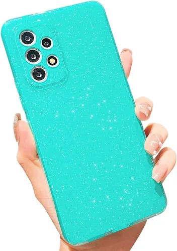 Vista 64 de MINSCOSE Funda compatible con Samsung Galaxy A14 5G, bonita funda delgada con purpurina fina, a prueba de golpes, de TPU para mujeres y niñas