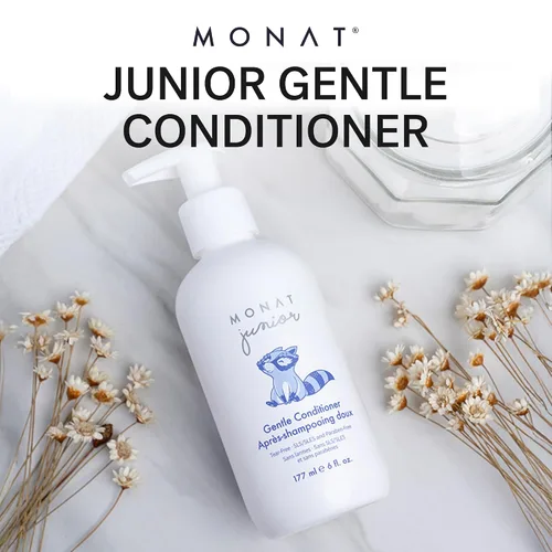 Vista 4 de MONAT Acondicionador Junior Gentle - Un acondicionador para el cabello antiencrespamiento seguro y suave para niños que se enjuaga rápidamente. Todo