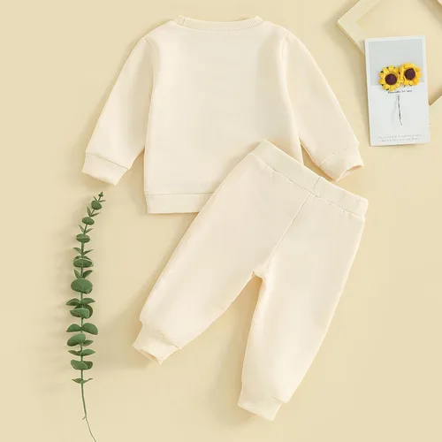 Vista 3 de Ropa para el día de San Valentín para bebés, niños y niñas, con bordado de amor, de manga larga, para otoño e invierno