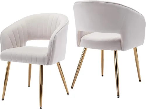 Vista 21 de KCC Silla de Escritorio Moderna de Terciopelo Sillón de Acento Tapizado Sillas Copetudas Sillas de Comedor, Sillas de Tocador Copetudas Silla