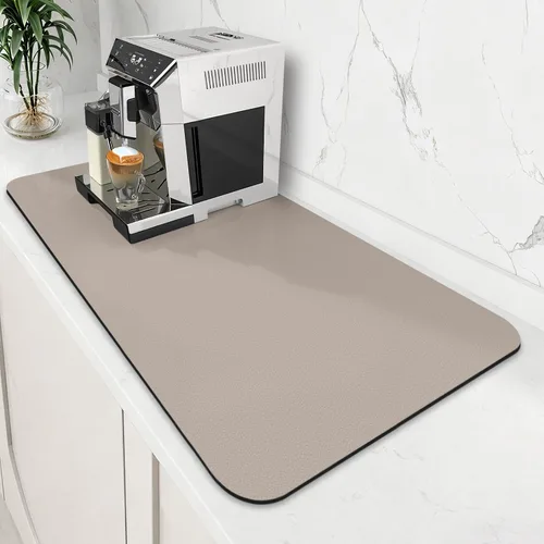 Vista 14 de Tapete de café súper absorbente para secar platos, tapete para barra de Caqui