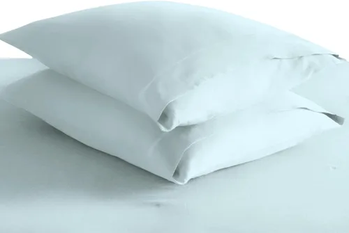 Vista 83 de Juego de 2 fundas de almohada de 100 % algodón puro, tamaño King, color plateado, lujosas fundas de almohada de algodón de fibra larga de 400 hilos