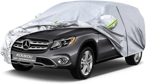 Vista 154 de KouKou Funda impermeable para automóvil SUV adecuada para BMW X1 de 2009 a 2025, 7 capas a prueba de viento para todo tipo de clima, cubierta