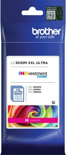 Vista 7 de Brother Genuino LC3035M, Paquete Individual de Ultra Alto Rendimiento Magenta -Tanque de Tinta Inkvestment -Cartucho de Tinta, Rendimiento de Página