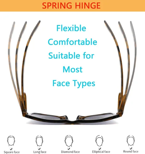 Vista 6 de Paquete de 4 lentes de sol de lectura bifocales de alta calidad para hombres y mujeres, clásicos, para exteriores, UV400, unisex, a la moda