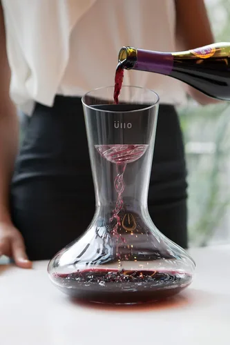 Vista 3 de Ullo - Purificador de vino con decantador soplado a mano y 6 filtros de sulfito, restaura la pureza natural del vino
