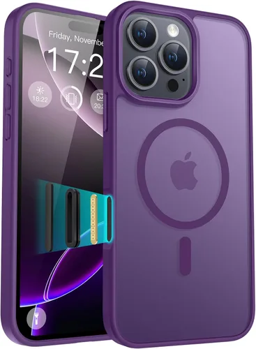 Vista 16 de Funda para teléfono Google Pixel 9 Pro XL, Compatible con Magnético, Protección contra Caídas de Grado Militar Translúcida Mate Resistente a Golpes