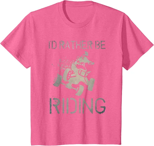Vista 61 de Camiseta gráfica I'd Rather Be Riding ATV Quad Racing Rider de 4 ruedas, Negro