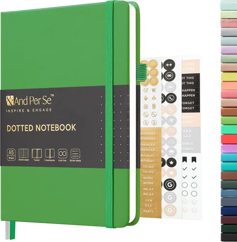 Vista 27 de ⩓ Per Se Cuaderno de Diario con Líneas (3 Paquetes), 160 Páginas Papel Grueso 100GSM, A5 Tapa Dura Cuadernos con Rayas Universitarias para Escribir