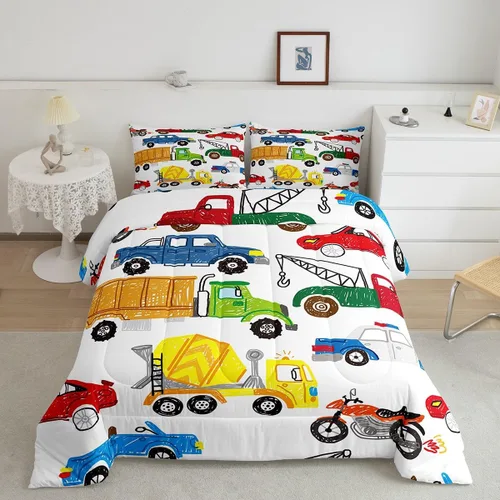 Vista 37 de Feelyou Juego de ropa de cama con diseño de arco iris, juego de edredón para niños, niñas, decoración de notas musicales, edredón de microfibra