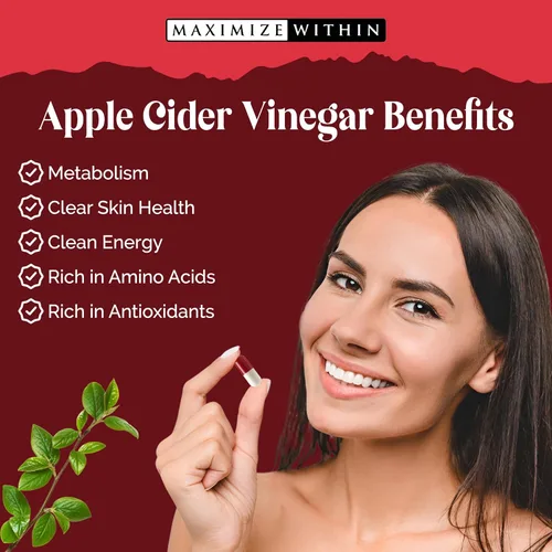Vista 3 de Maximum Slim Vinagre de sidra de manzana, 60 ct