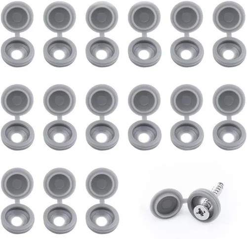 Vista 12 de INCREWAY 100 tapas de plástico para tornillos y arandelas plegables M3, cubiertas decorativas (negro)
